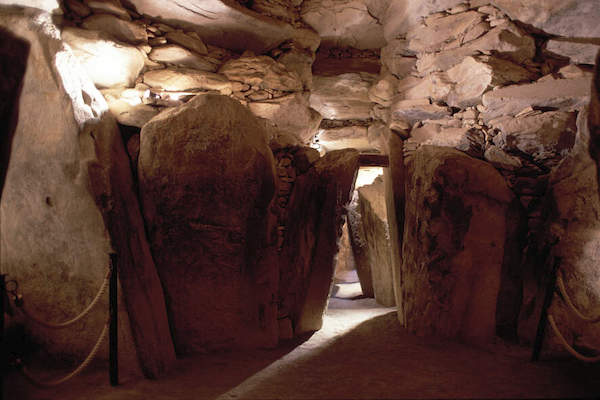 Meath- Newgrange Interior-Interior of Tumulus Newgrange